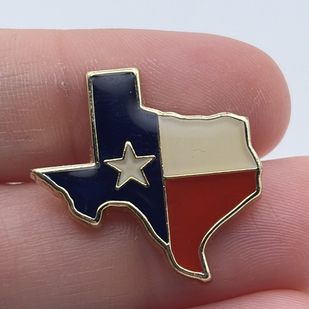 State Of Texas Outline Flag Lone Star State Lapel Hat Pin